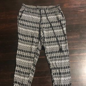 Black and White Patterned Joggers
